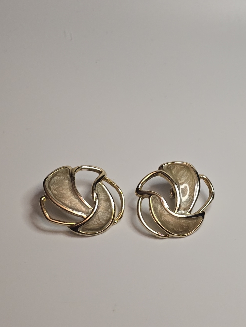 Gold-Tone Swirl Earrings